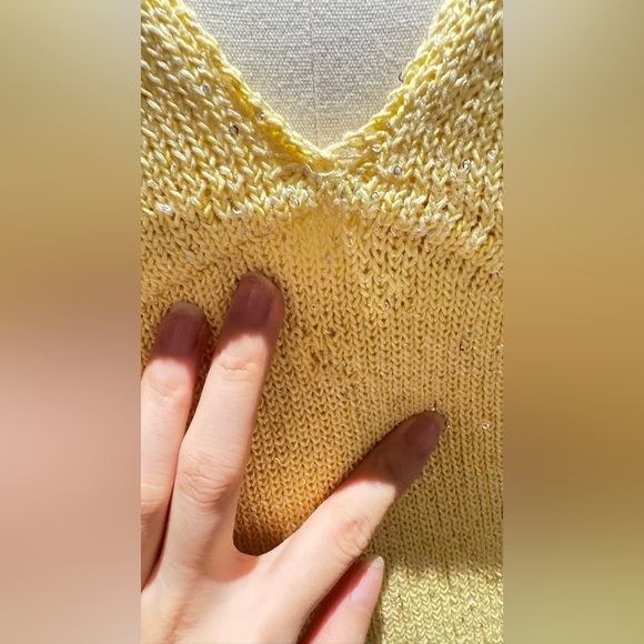 Asta Resort Delilah Mini Dress - Butter Yellow Sequin - Picture 7 of 13